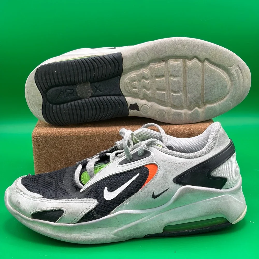 Nike Air Max Bolt GS Sneakers Kids 5.5Y Gray/Volt Green Running Athletic Shoes